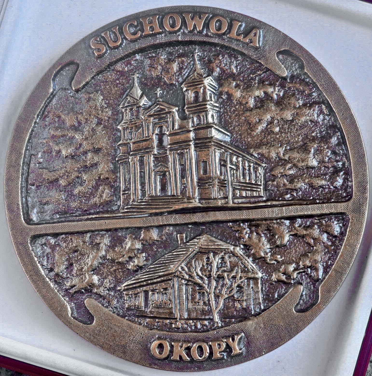 medal księdza Jerzego Popiełuszki, mosiądz oksydowany, rewers