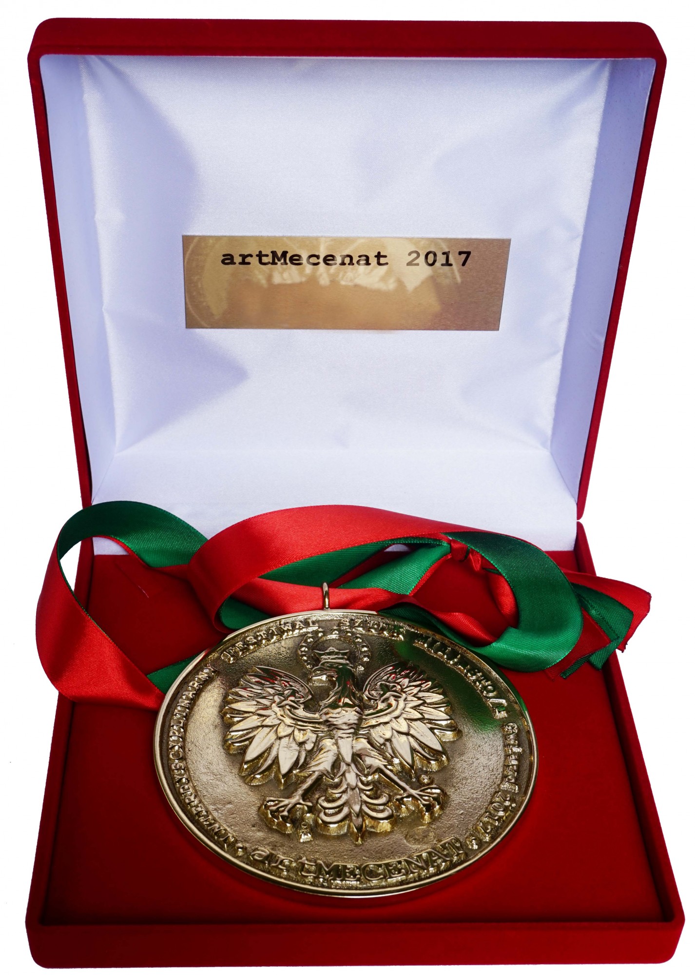 medal artmecenat wykonany dla fundacji atrholding, brąz polerowany