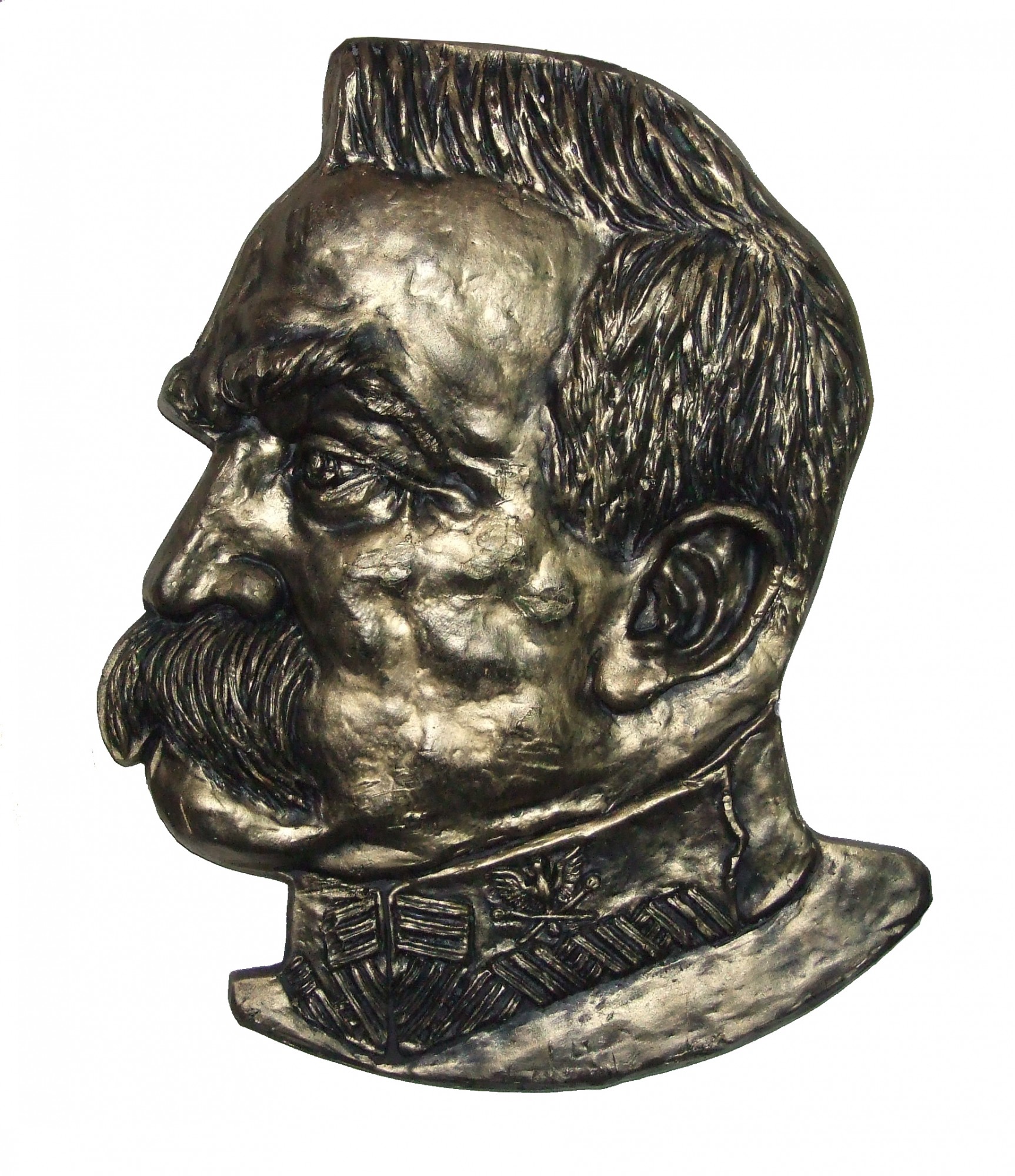 Podobizna Józefa Piłsudskiego, mosiądz